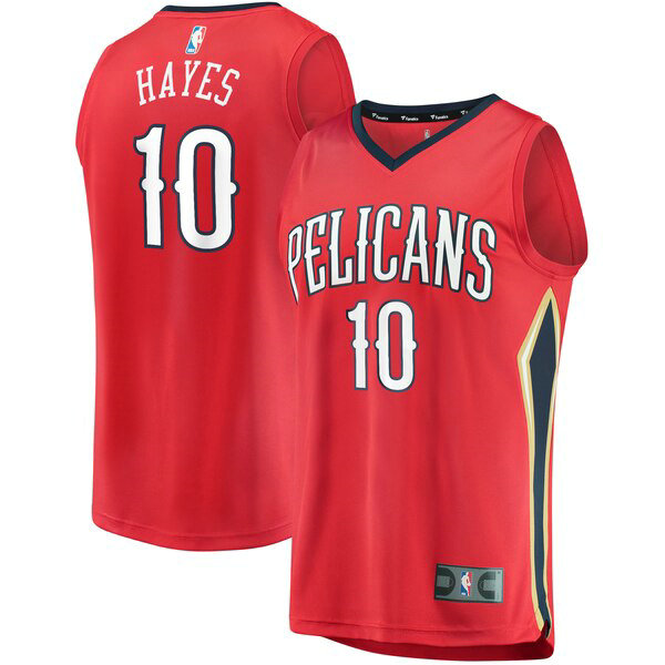 Maillot New Orleans Pelicans Homme Jaxson Hayes 10 Statement Edition Rouge